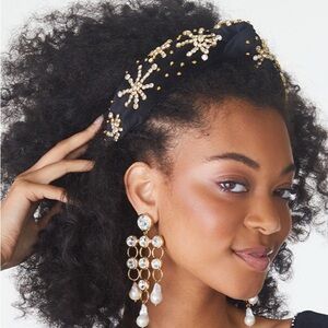 Lele Sadoughi Black and Gold Crystal Headband